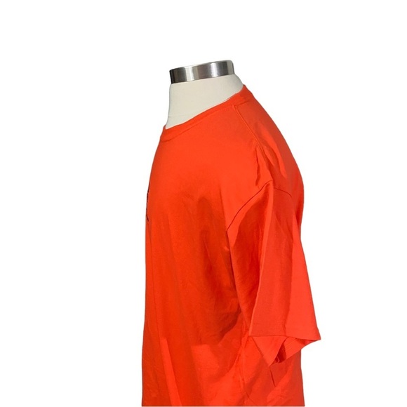 Orange Embroidered Skull Magic Mushroom Short Sleeve Tee T-Shirt Size XL NWT - Picture 4 of 11